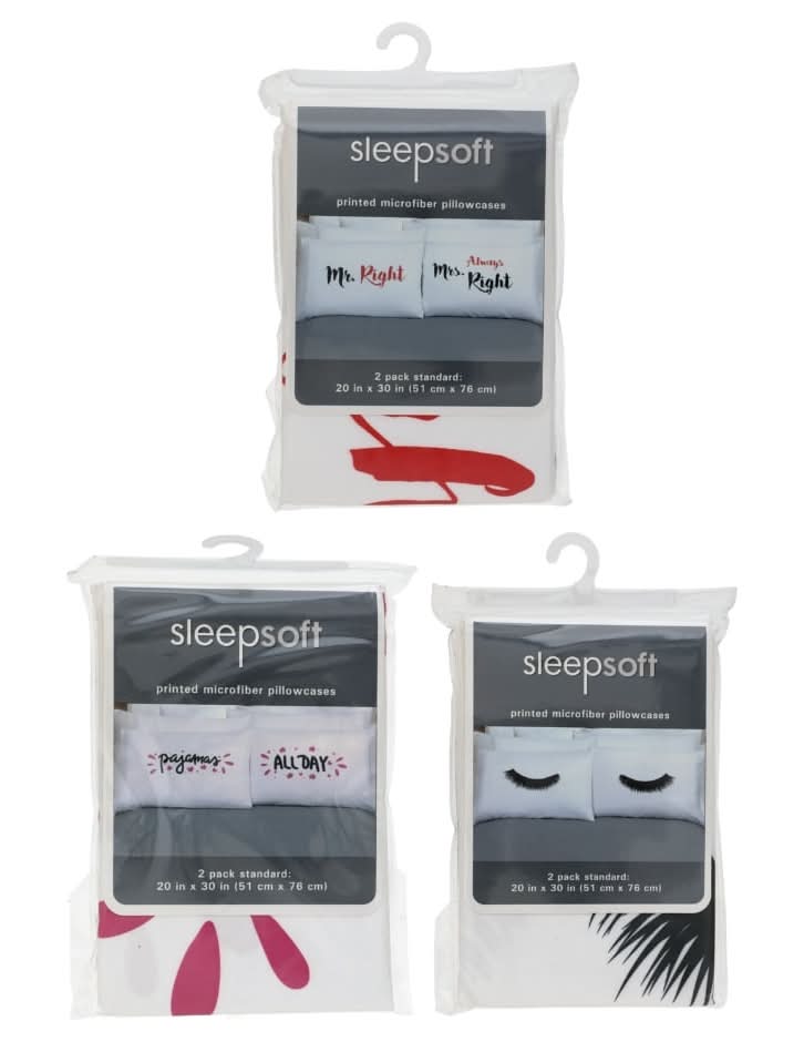 Interiors By Design prints sayings pillow case 2 pk