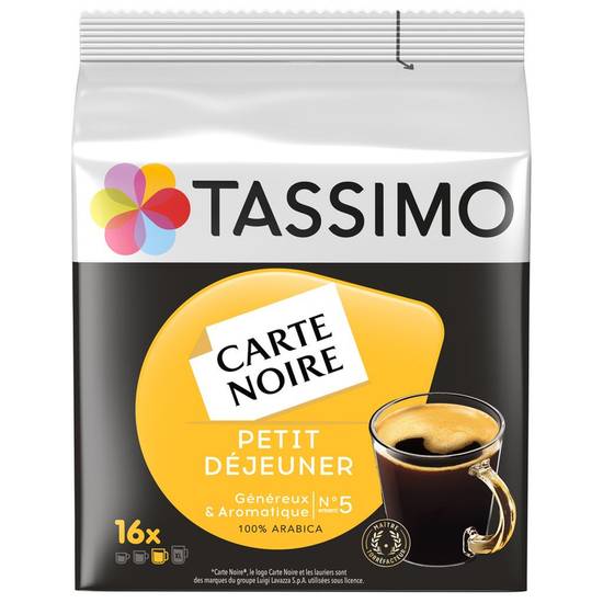 Café petit déjeuner Tassimo carte noire x16