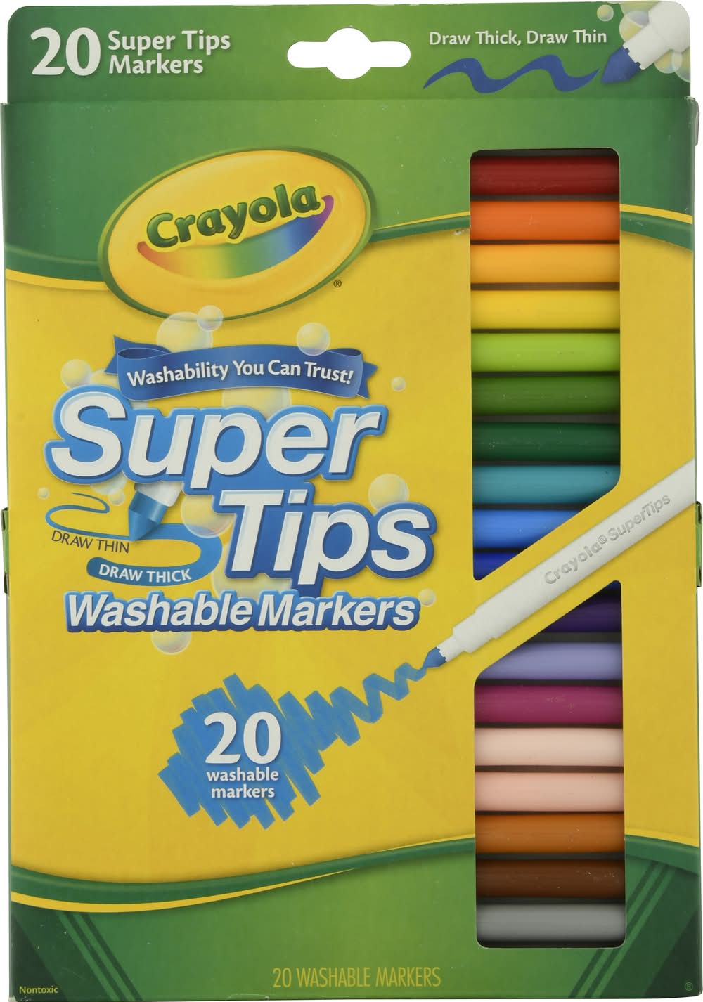 Crayola Super Tips Nontoxic Washable Markers (8 oz)