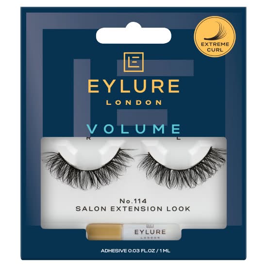 Eylure Black, Volume No. 114 Extreme Curl Lashes (1ml)