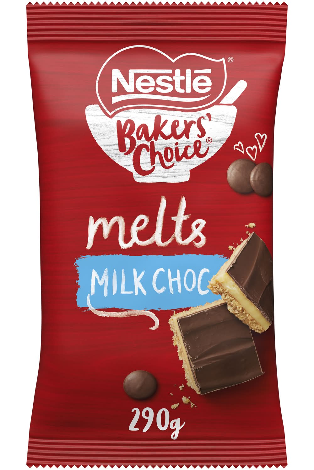 Baker's Choice Melts, Milk Chocolate (290g)