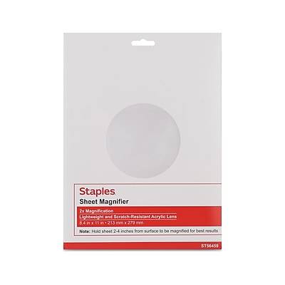 Staples 2x Sheet Magnifier