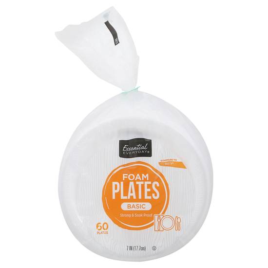 Essential Everyday Casual Foam Snack Plates (60 ct)