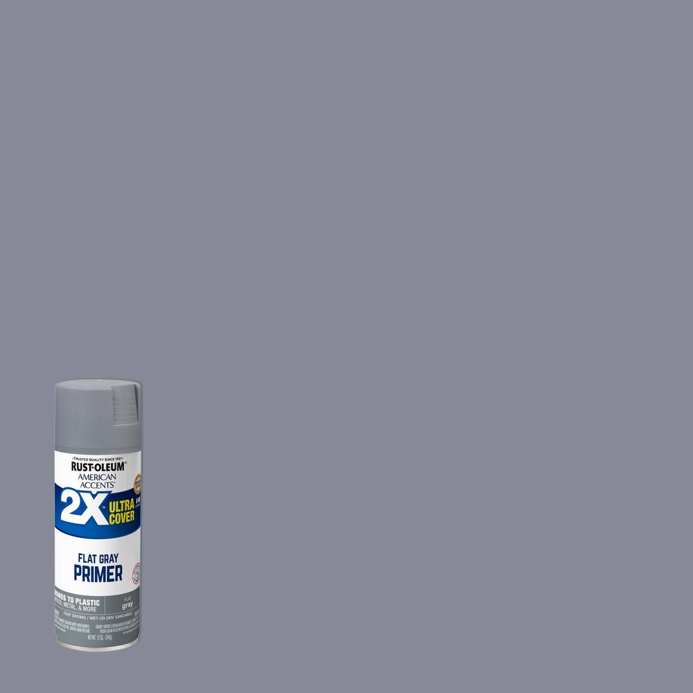 Rust-Oleum 2X Ultra Cover Flat Gray Spray Paint and Primer In One (NET WT. 12-oz) | 327912