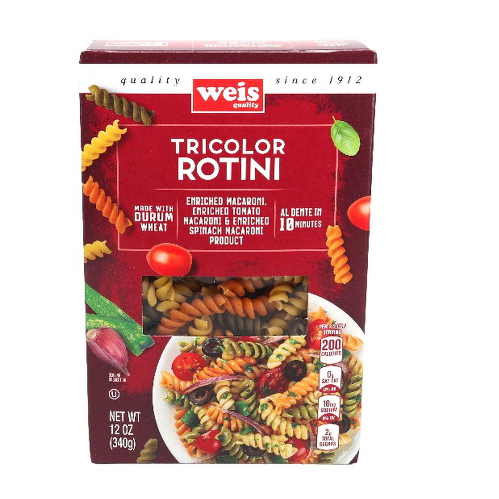 Weis Tricolor Rotini Pasta (12 oz)