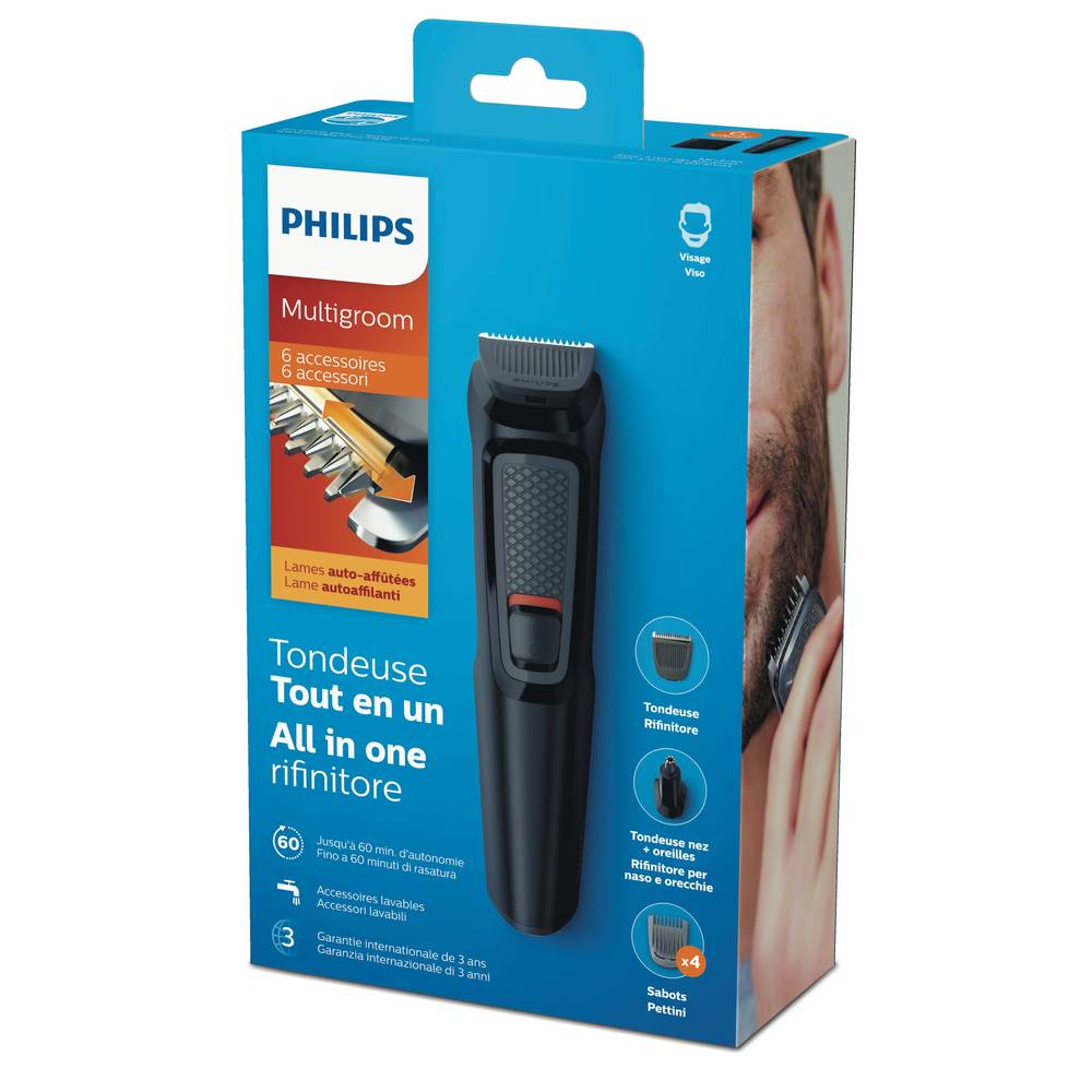 Philips - Tondeuse visage multigroom (noir)