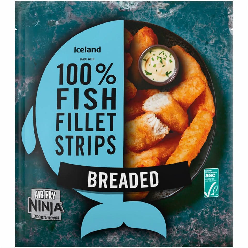 Iceland Made With 100% Fish Fillet Strips Breaded (400g)