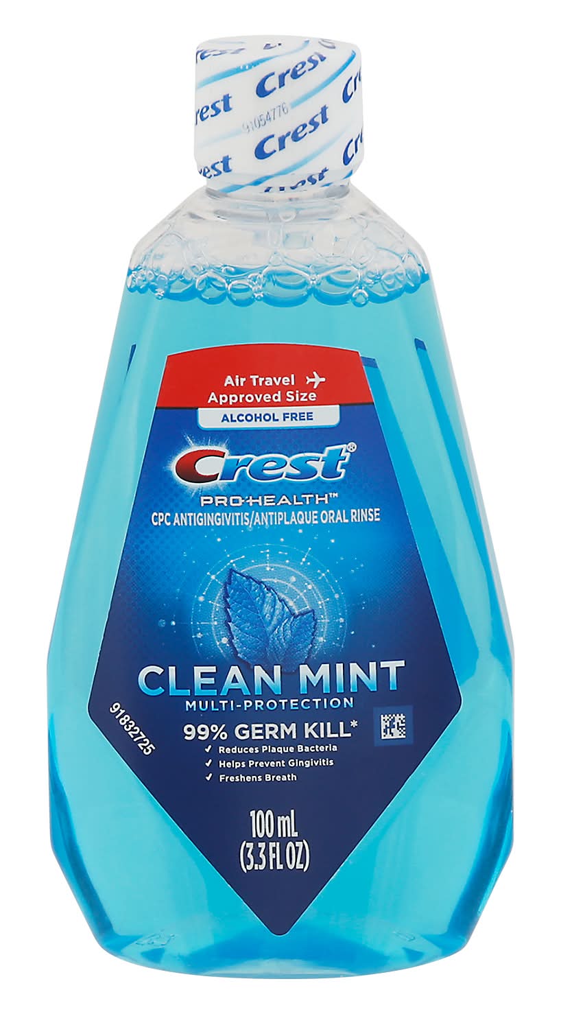 Crest Pro Health Multi Protection Oral Rinse, Clean Mint (3.3 fl oz)