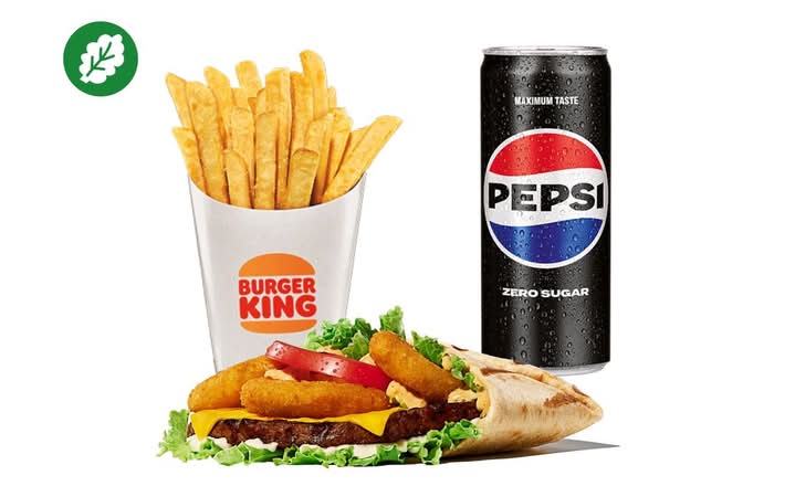 Plant-Based Spicy Cayenne Whopper Tortilla Meal