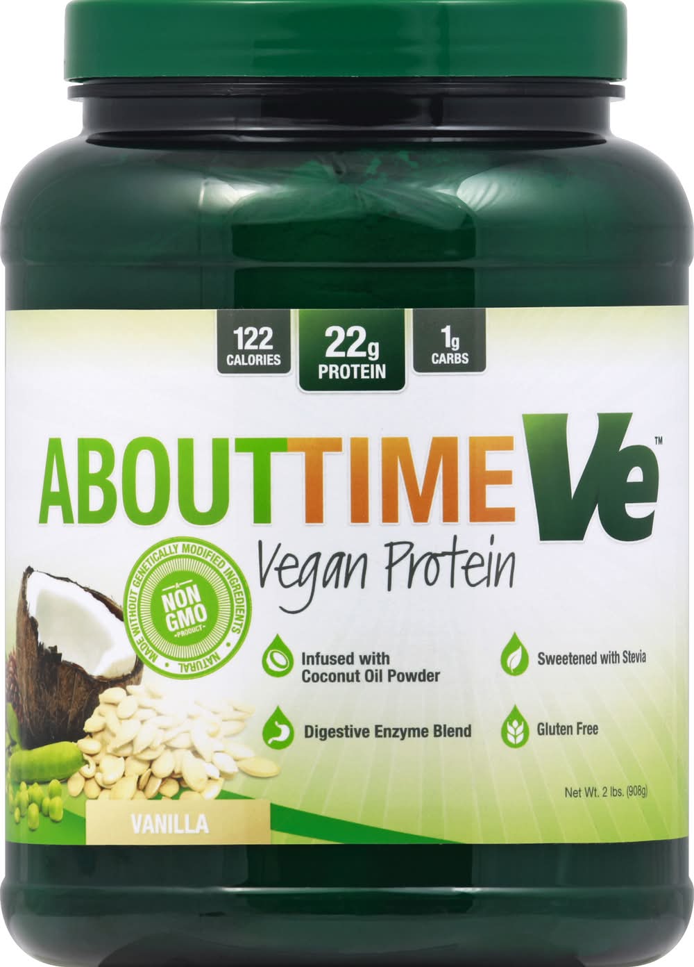 About Time Vegan Protein, Vanilla (2 lbs)
