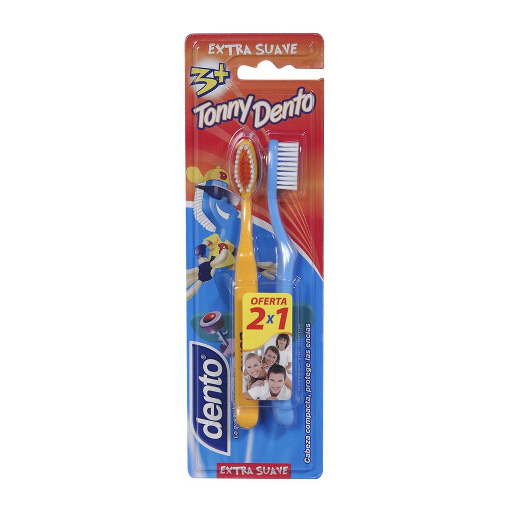 Dento cepillo dental extra suave tonny (2 u)
