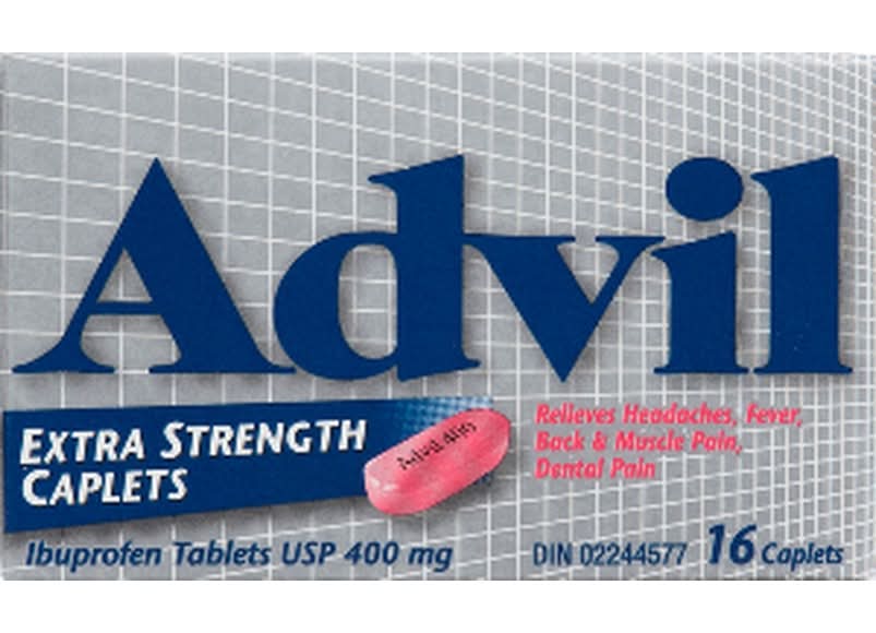 Advil Extra Strength Pain Reliever Ibuprofen Caplets 400 mg (16 ct)