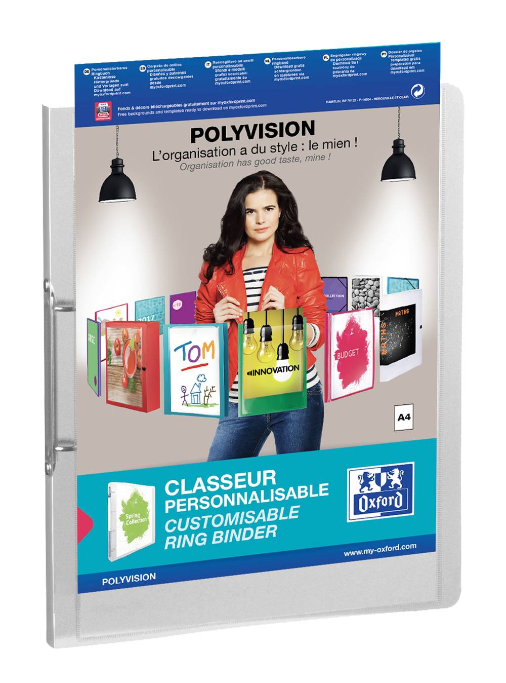 Pasta de Arquivo A4 Lombada Estreita Personalizável