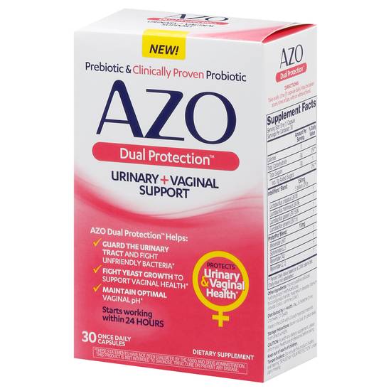 Azo Dual Protection Urinary+Vaginal Support Capsules (30 ct)
