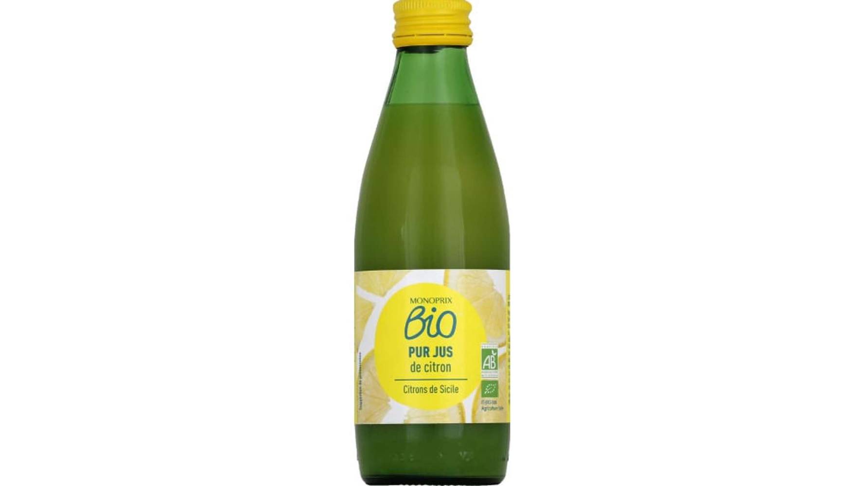 Monoprix Bio Pur jus de citron bio Le flacon de 250 ml