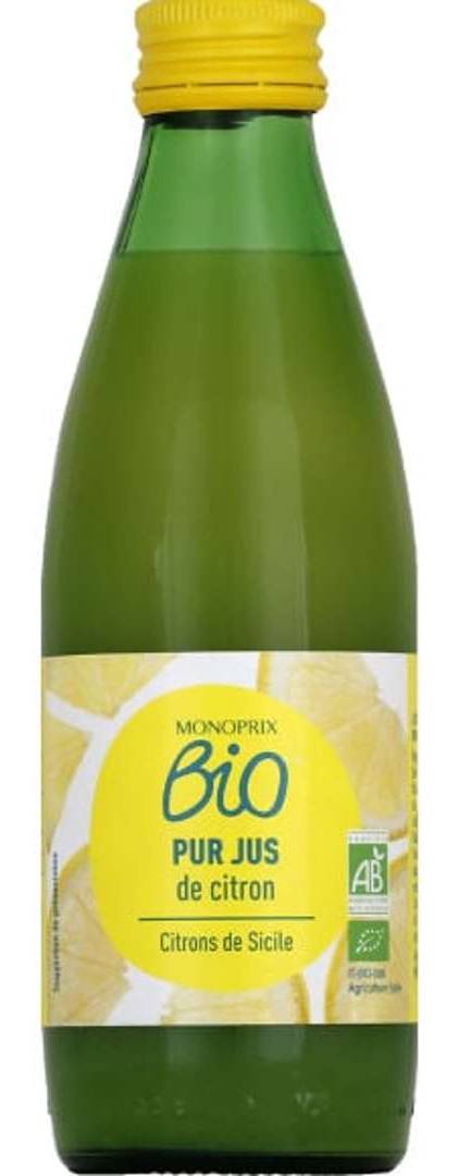 Monoprix Bio - Pur jus, citron (250ml)
