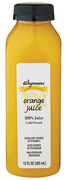 Wegmans Orange Juice, 100% Juice, Cold Pressed