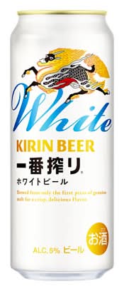 416501：キリン一番搾り ホワイトビール 缶 500ML / Kirin Ichiban Shibori White Beer (Can, 500ml)