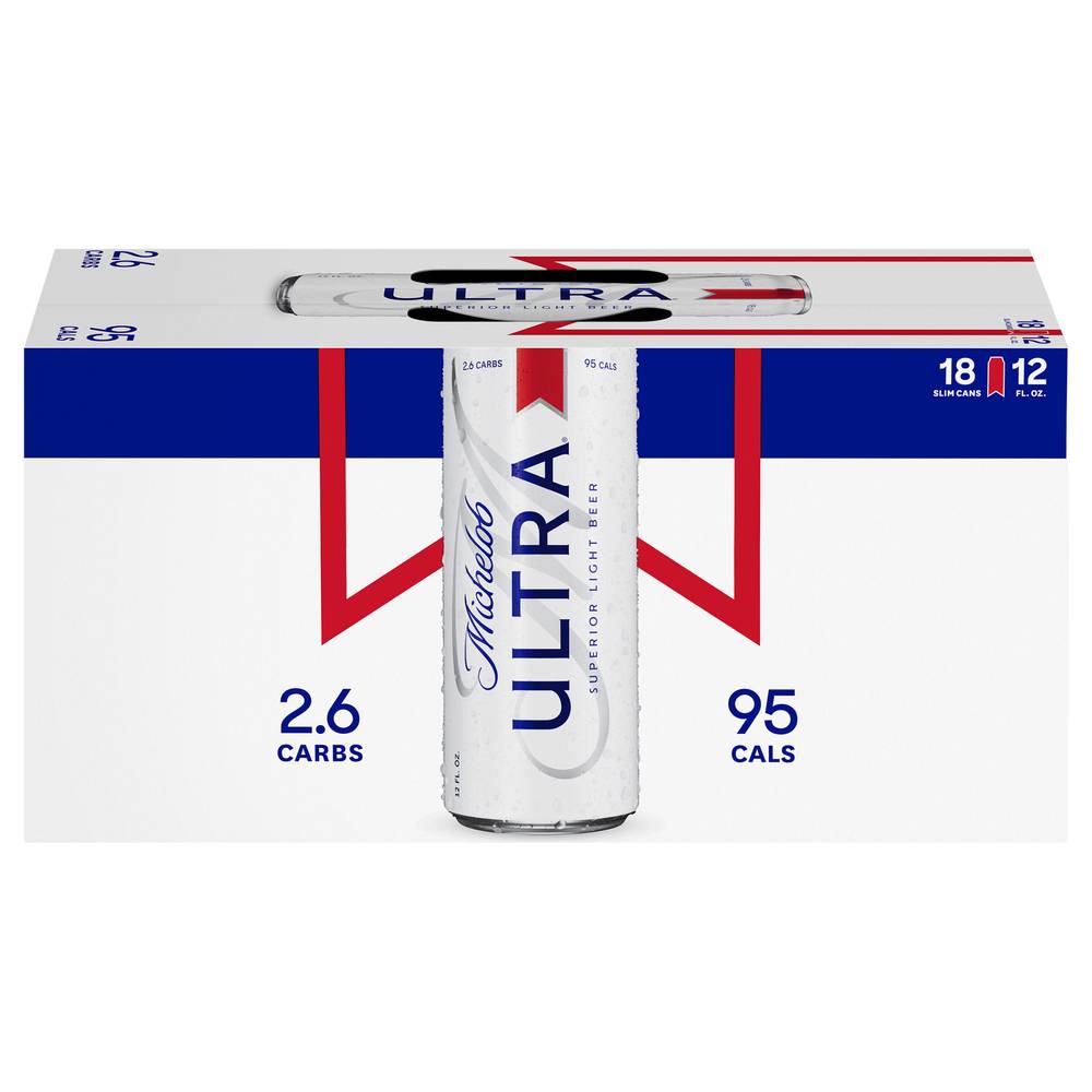 Michelob Ultra Superior Light Beer (18 ct, 12 fl oz)