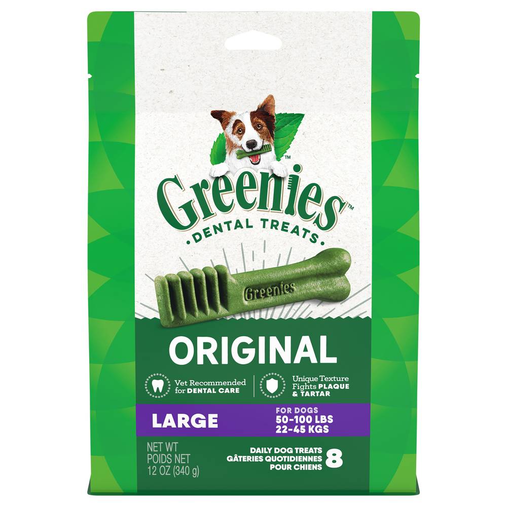 Greenies Original Large Size Natural Dental Dog Treats (12 oz)