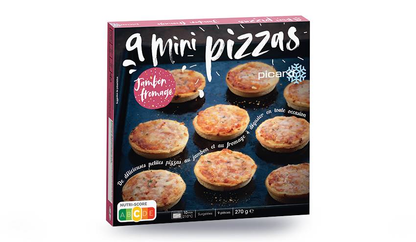 9 petites pizzas jambon-fromage