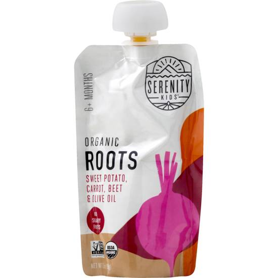 Serenity Kids 6+ Months Organic Roots Baby Food (sweet potato-carrot-beet-olive oil)