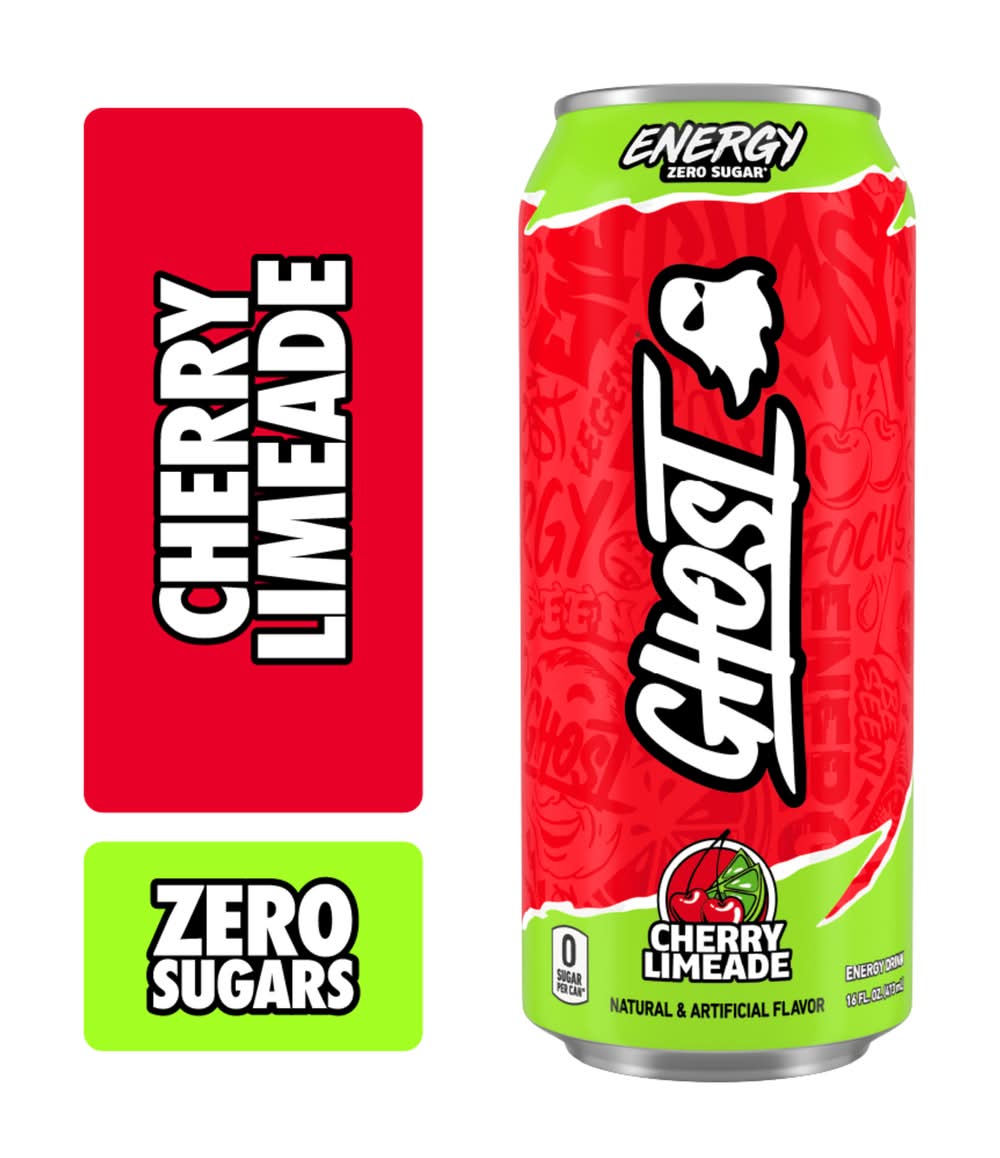 Ghost Zero Sugar Energy Drink, Cherry Limeade (16 fl oz)
