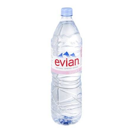 Evian- Natural Spring Water - 12/1.5L plastic bottles (1X12|Case of 1)