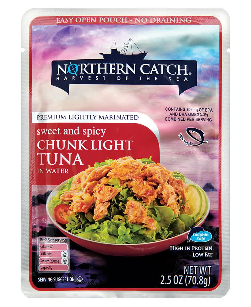 Northern Catch Premium Lightly Marinated Chunk Light Tuna, Sweet & Spicy (2.5 oz)