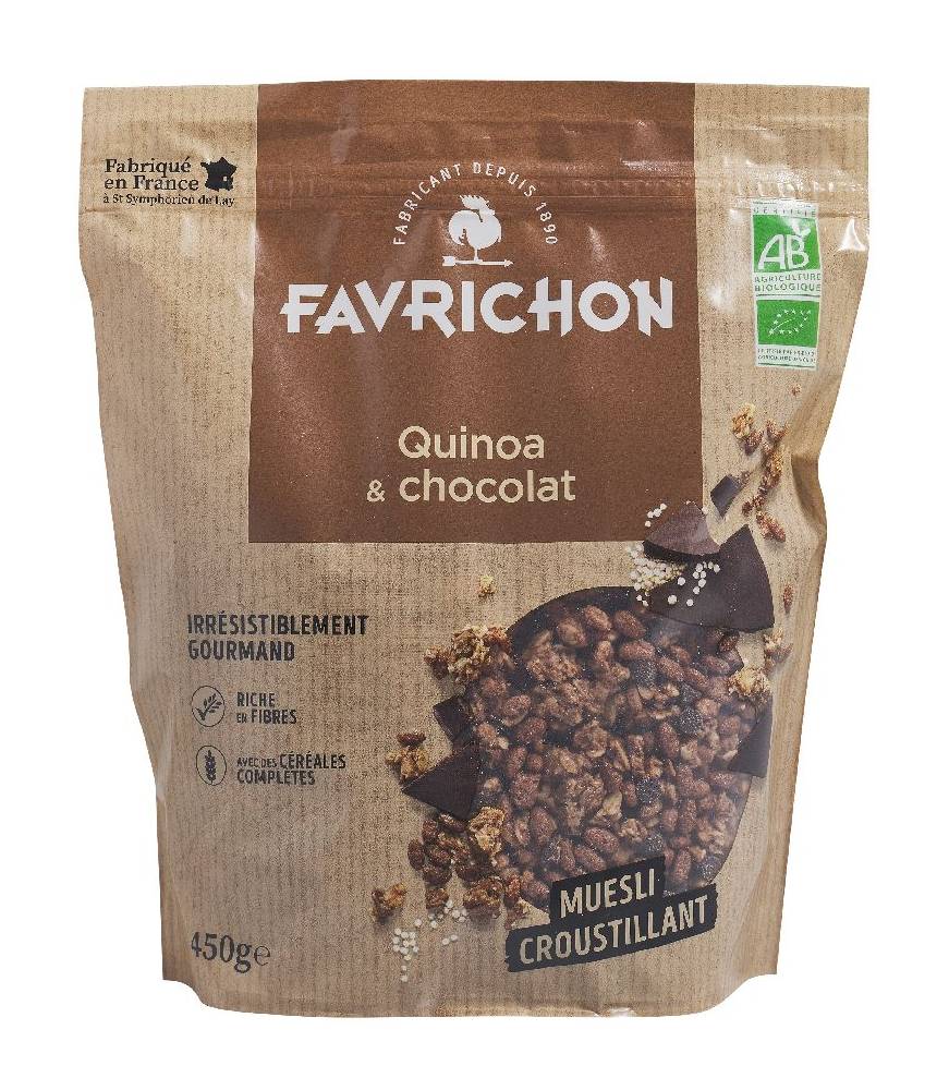 Favrichon - Muesli croustillant, quinoa - chocolat (450g)