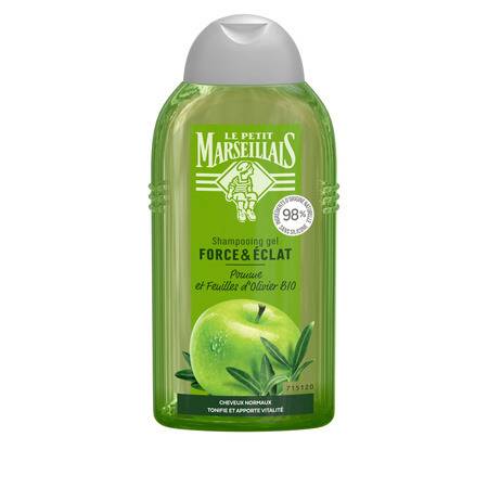 Shampooing pomme/feuilles d'olivier LE PETIT MARSEILLAIS - le flacon de 250mL
