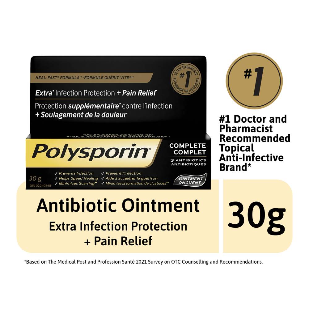 Polysporin Complete Antibiotic Ointment, (30 g)