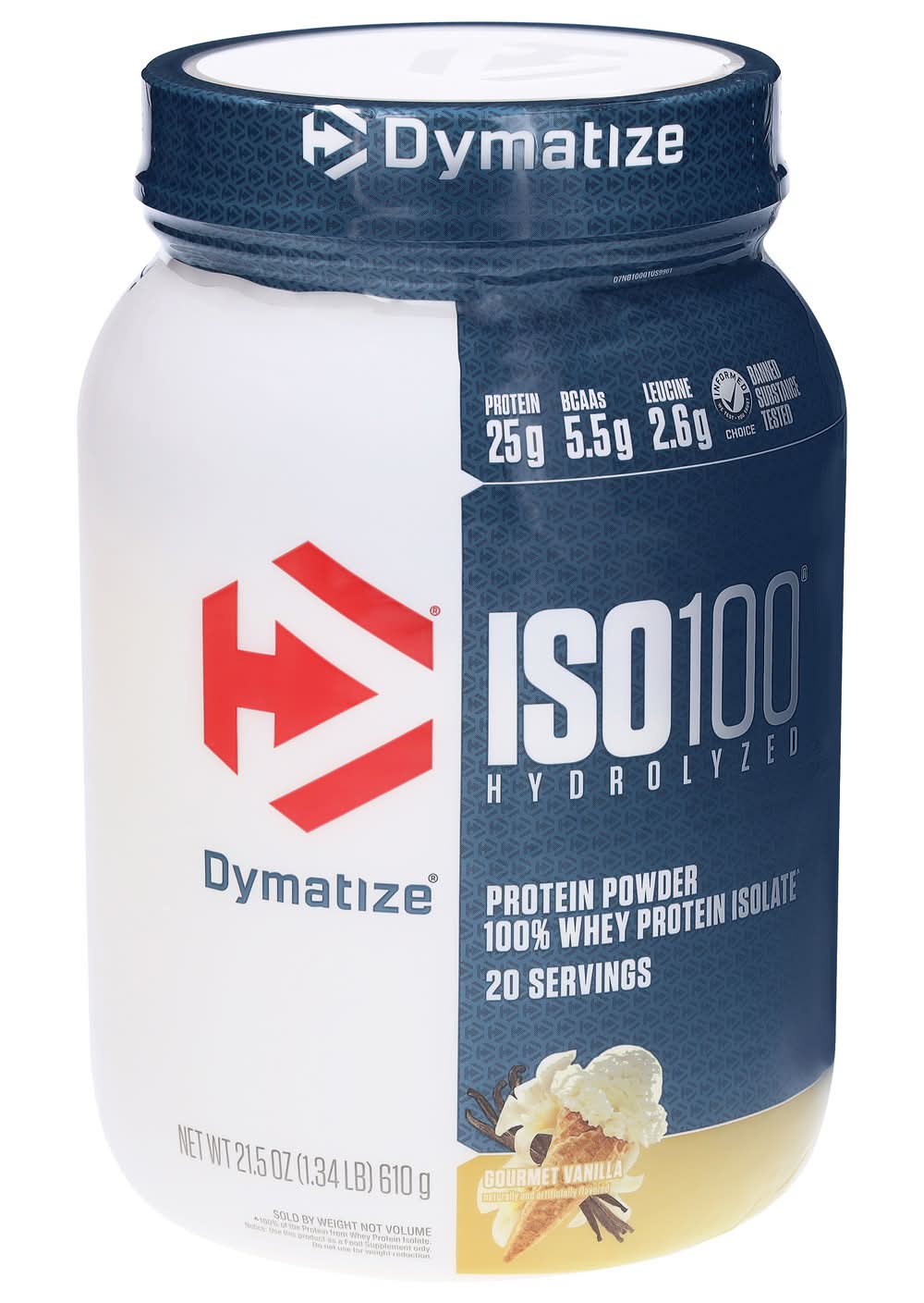 Dymatize Iso100 Hydrolyzed Protein Powder, Gourmet Vanilla (21.5 oz)