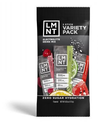LMNT Zero-Sugar Electrolytes Drink - Variety Pack - 2.52oz/3ct