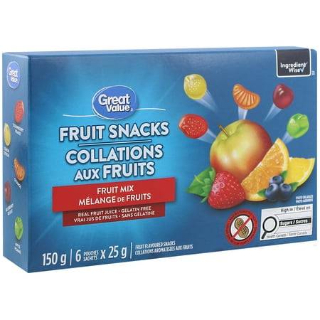 Great Value Fruit Mix Fruit Flavoured Snacks