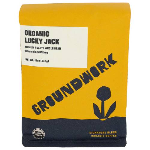 Groundwork Coffee Organic Lucky Jack Medium Roast Whole Bean Coffee