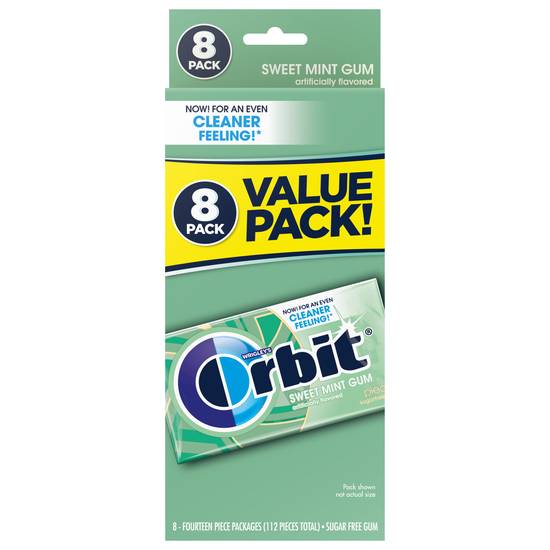 Orbit Sugar Free Chewing Gum Value pack (sweet mint)