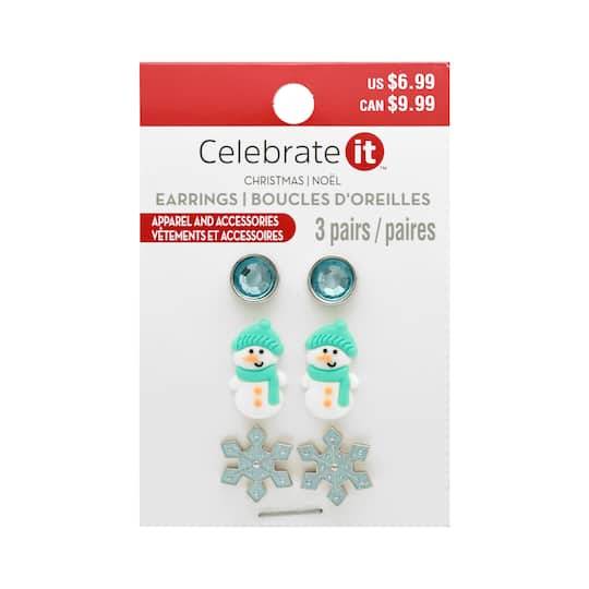 Snowman Stud Earring Set By Celebrate It