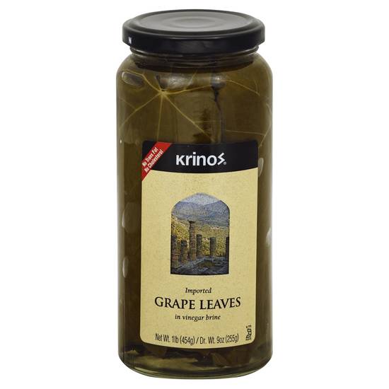Krinos Grape Leaves in Vinegar Brine (1 lb)