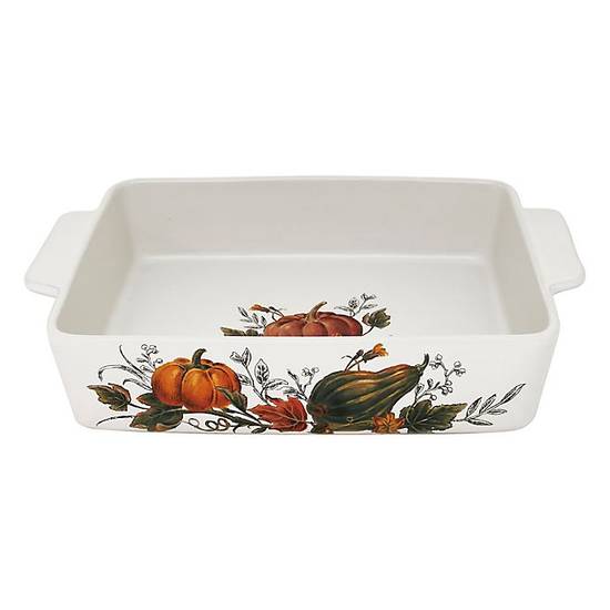 Bee & Willow™ 3 qt. Harvest Decal Baker in White