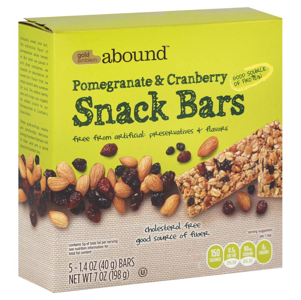 Gold Emblem Abound Snack Bars (pomegranate & cranberry)