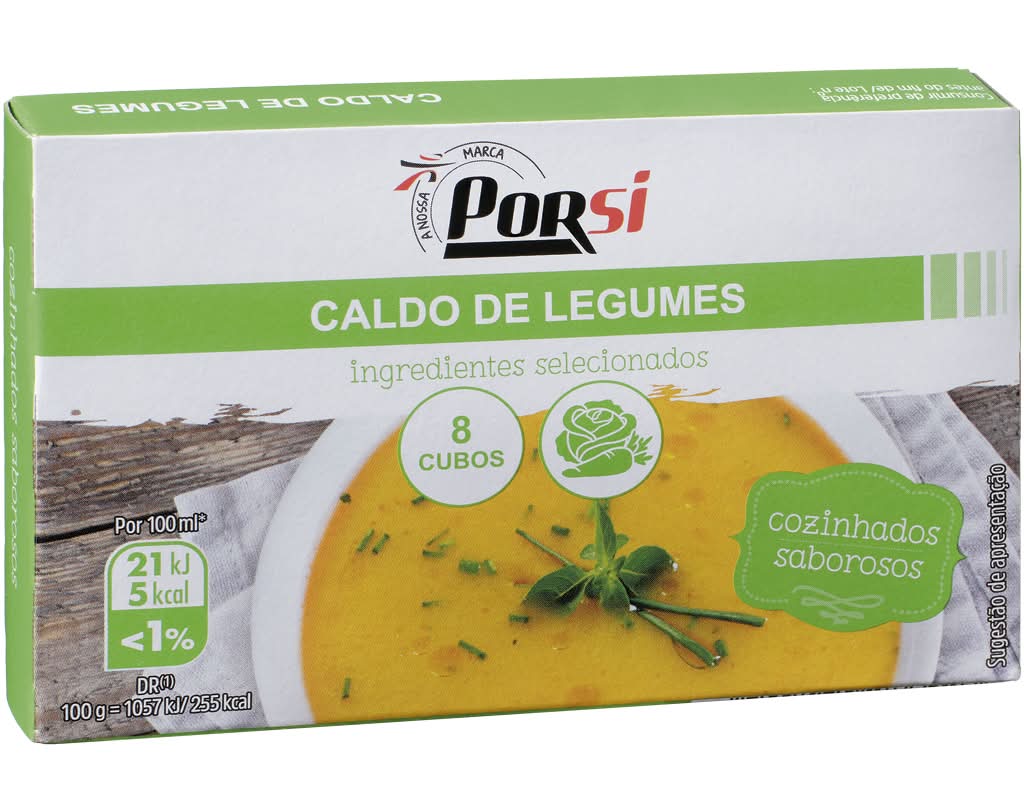 PorSi - 8 Caldos de legumes, 80 g
