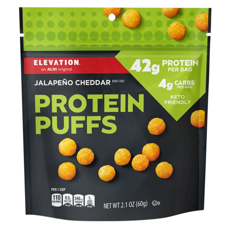 Elevation Keto Friendly Protein Puffs, Jalapeno Cheddar (2.1 oz)