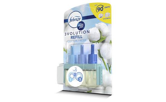 Febreze 3Volution Plug In Air Freshener Refill, Cotton Fresh 20ml