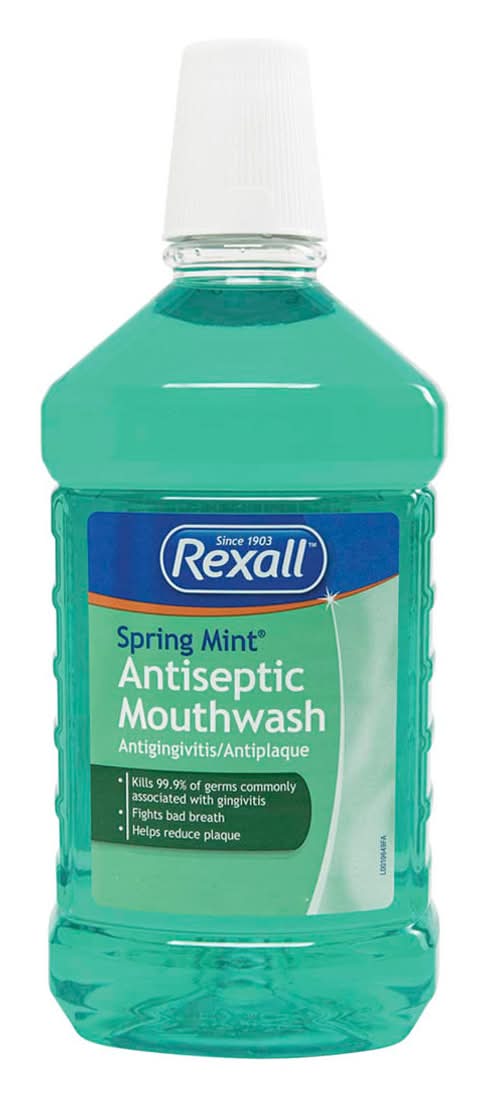 Rexall Antiseptic Mouthwash, Spring Mint (250 ml)