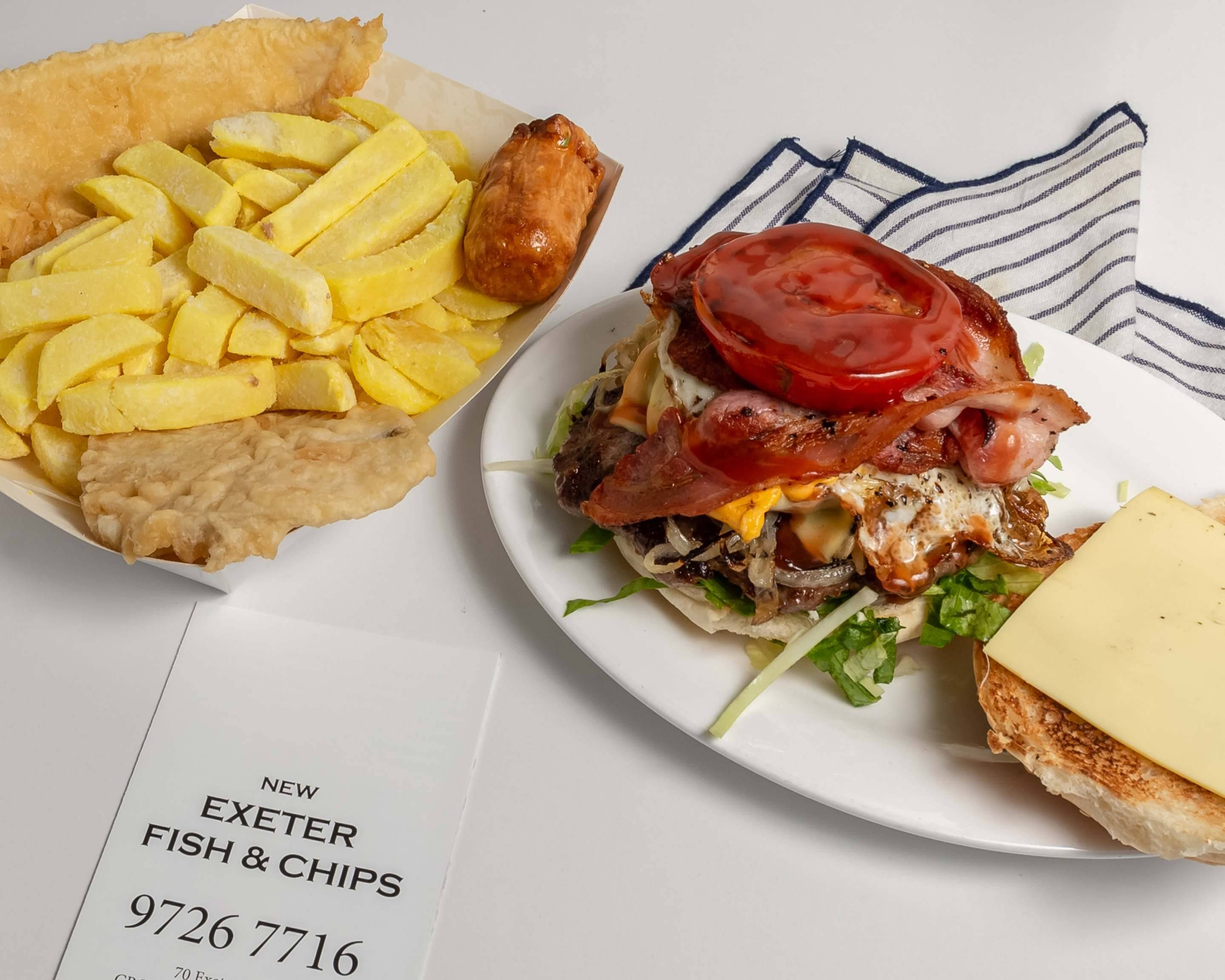 Order Exeter Fish and Chips Menu Delivery and Takeaway in Melbourne
