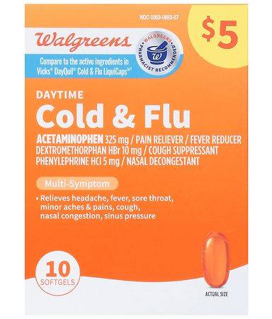 Walgreens Daytime Cold & Flu Softgels (10 ct)