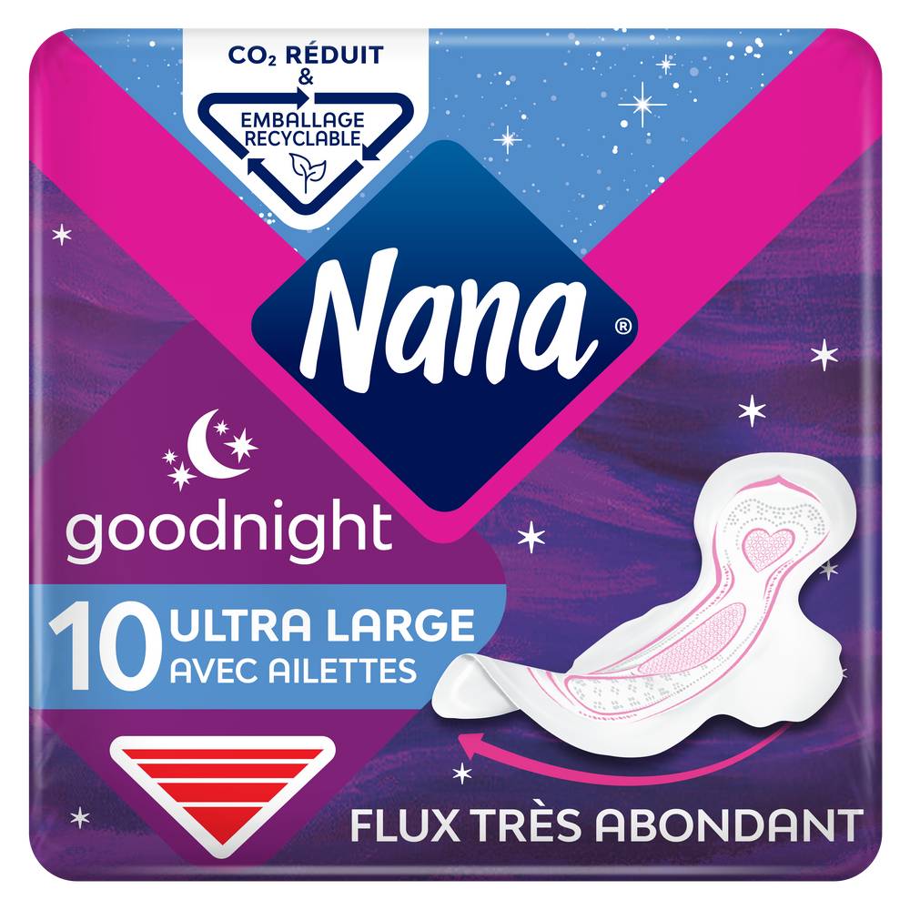 Nana - Serviettes hygiéniques ultra goodnight (84g)