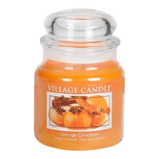 Village Candle Candle 16 oz Jar Orange Cinnamon Orange Cinnamon Scent