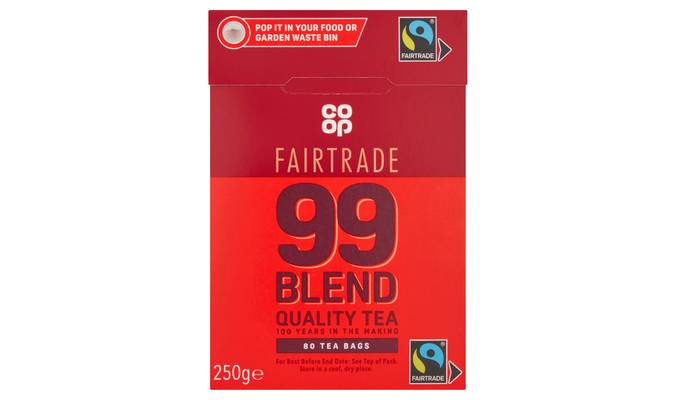 Co-op 99 Blend Fairtrade Tea 80 Tea Bags 250g